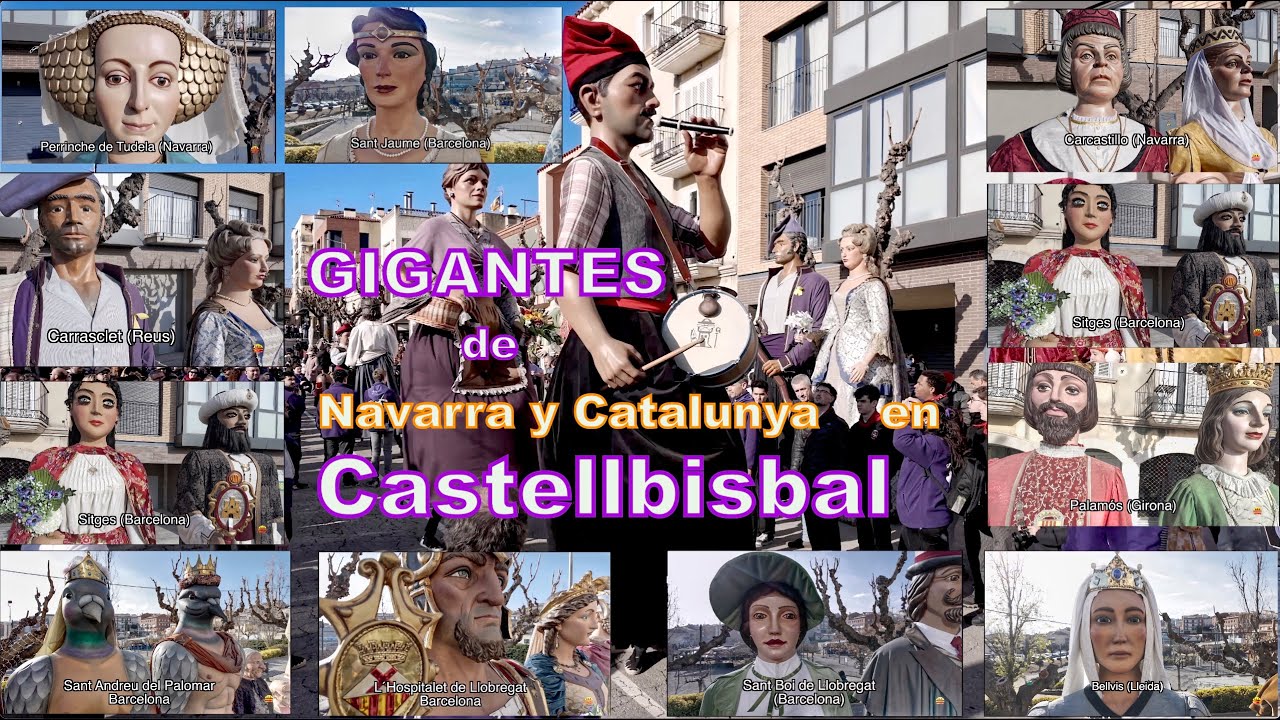 Gigantes de Navarra y Catalunya en Castellbisbal.
