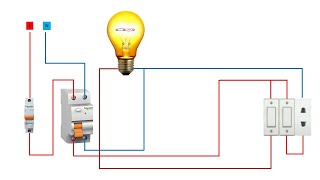 one socket one switch one bulb connection