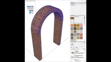 How to give textures to an arched form using Sketchup #Shorts