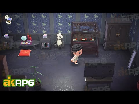 Cool ACNH Chinese Antique Imperial Theme Room In Dark Tone | Best Animal Crossing House Design Ideas