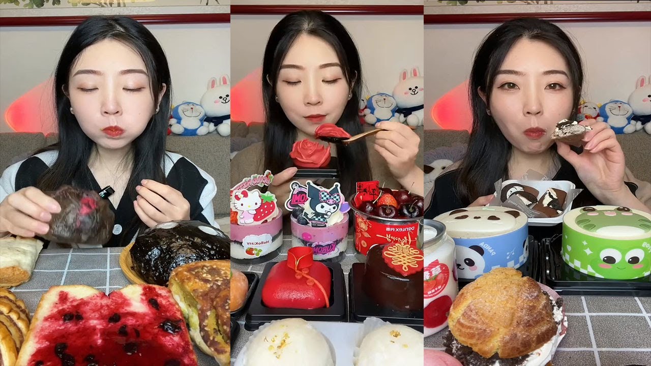 ASMR CREPE CAKE || Chinese Dessert Mukbang || REAL SOUND