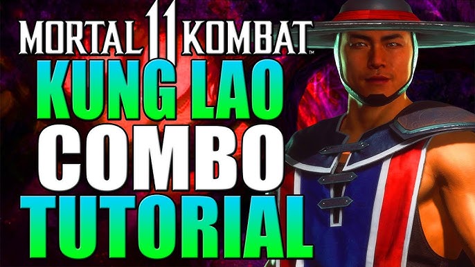 Mortal Kombat X - KUNG LAO TRUQUE DO CHAPEU - Tutorial Combo 41% usando 1  barra, meio da tela 