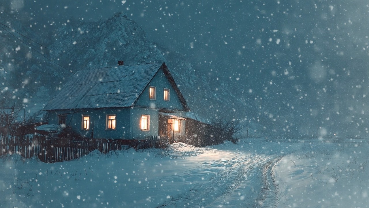 Intense Blizzard at a Cozy Forest Cabin | Howling Wind & Snowstorm ...