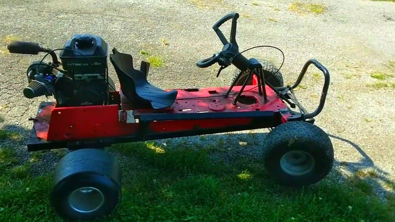 After a month of sitting, a quick rip on my homemade drift kart YouTube