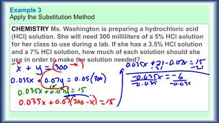Lesson 2-4 Solving Systems of Equations Algebraically