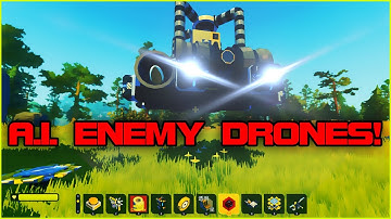 HOW TO BUILD AI ENEMY DRONES AND FARMBOTS IN SCRAP MECHANIC | TUTORIAL | KING MIKEY