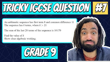 Can you solve this Grade 9 sequences question? | Tricky IGCSE Question #7