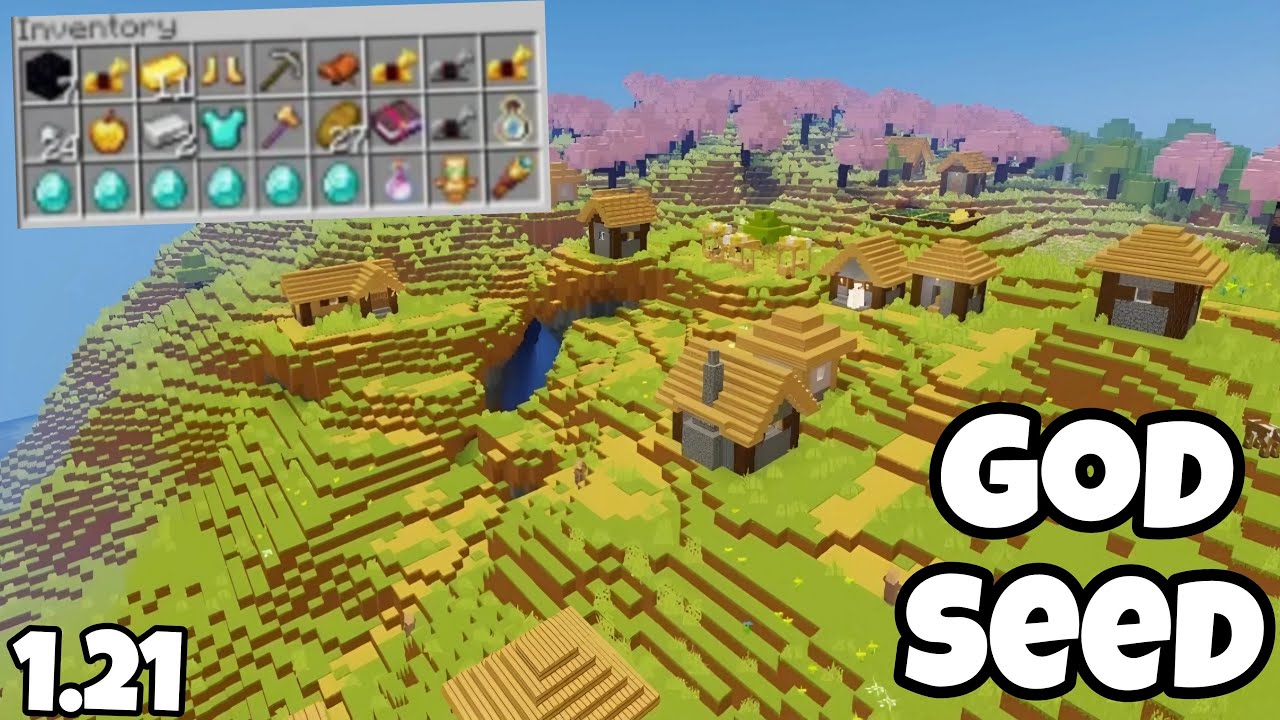 🔥Minecraft [ GOD SEED ] For Minecraft Pocket And Bedrock Edition ||1.21 ...
