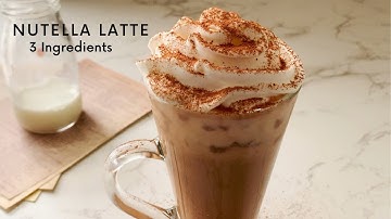 Nutella Latte 🤎   Iced Nutella Coffee using Instant Coffee - 3 Ingredients!
