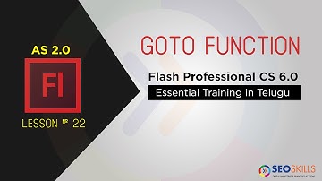 Using goto function in Action Script 2.0 - Adobe Flash CS6 Tutorial : # Best Flash in Telugu