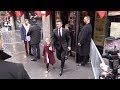 David Beckham, Victoria Beckham and their kids leaving Balthazar restaurant in Soho