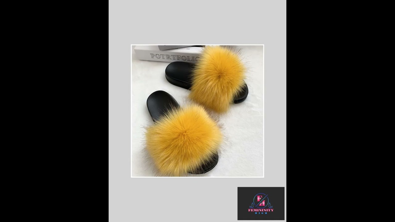 Summer Faux Fur Slippers For Women Indoor Plush Fluffy Slides Casual House Shoes