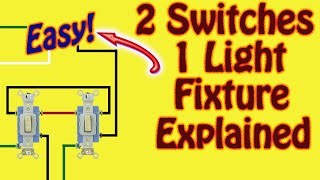 3 Way Switch Explained - How to Wire (2) 3-Way Electrical Switches to Control a Single Light Fixture