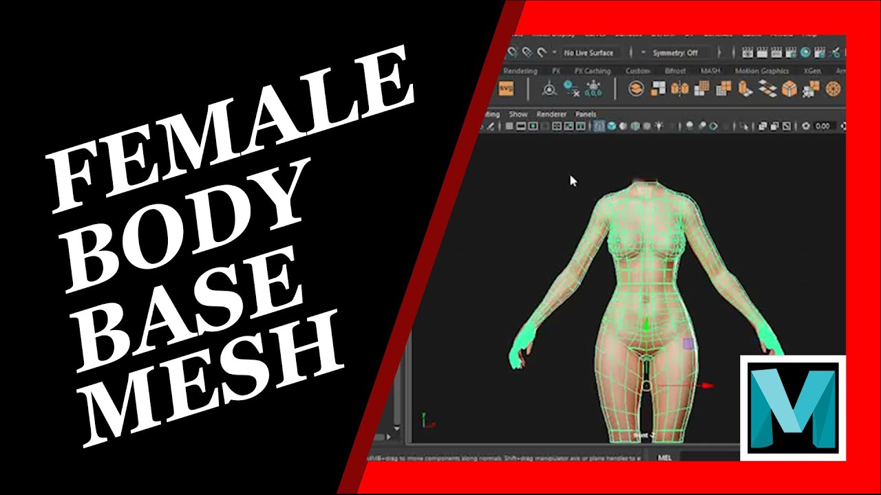 How To Create Female Body Base Mesh In Autodesk Maya - YouTube