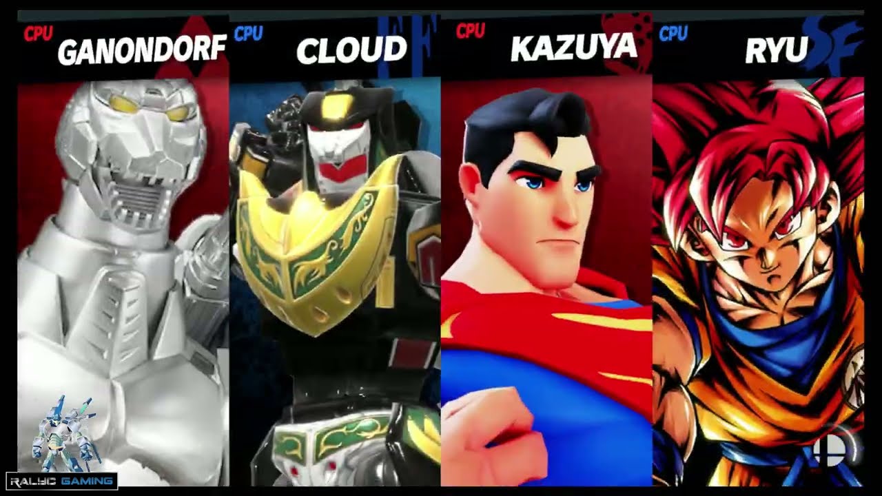 MechaGodzilla & Superman vs Mega Dragonzord & Super Saiyan God Goku