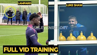 Lampard and Luke Shaw seen watching Kobbie Mainoo in first training with England | Man Utd News