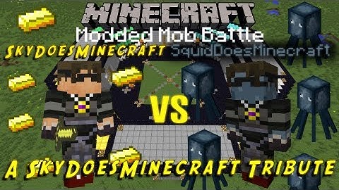 SkyDoesMinecraft VS. SquidDoesMinecraft (SkyDoesMinecraft Tribute): Minecraft Modded Mob Battle #9