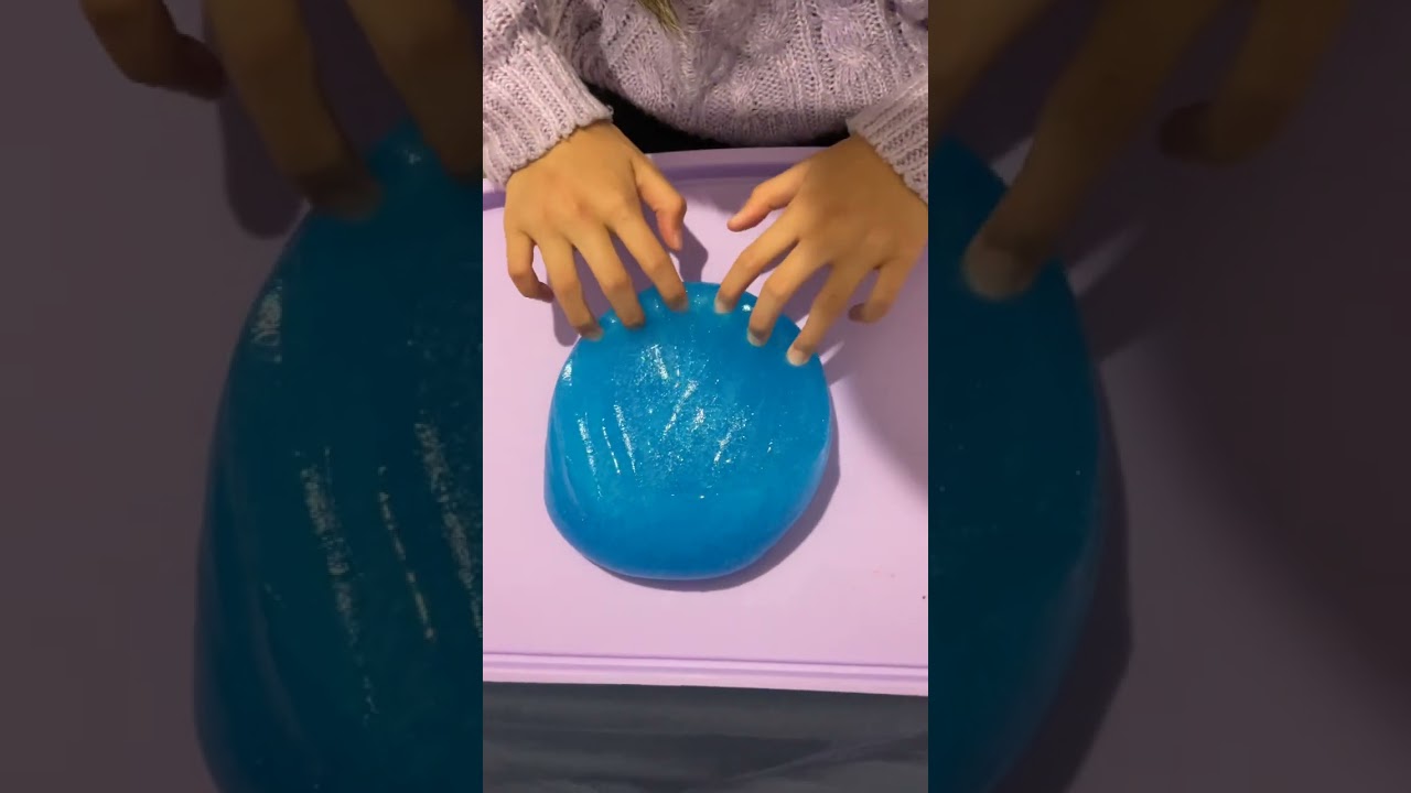 My blue clear slime