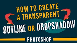 How to create a transparent outline or drop shadow text effect in Photoshop for t-shirts