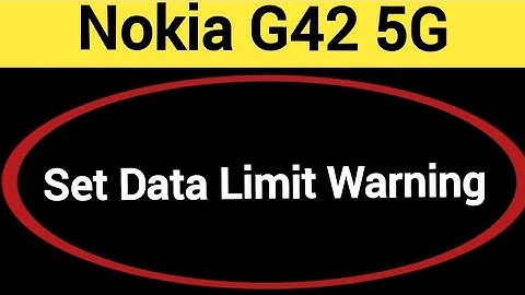 how to set data limit warning, Nokia G42 5G me data limit kaise set karen