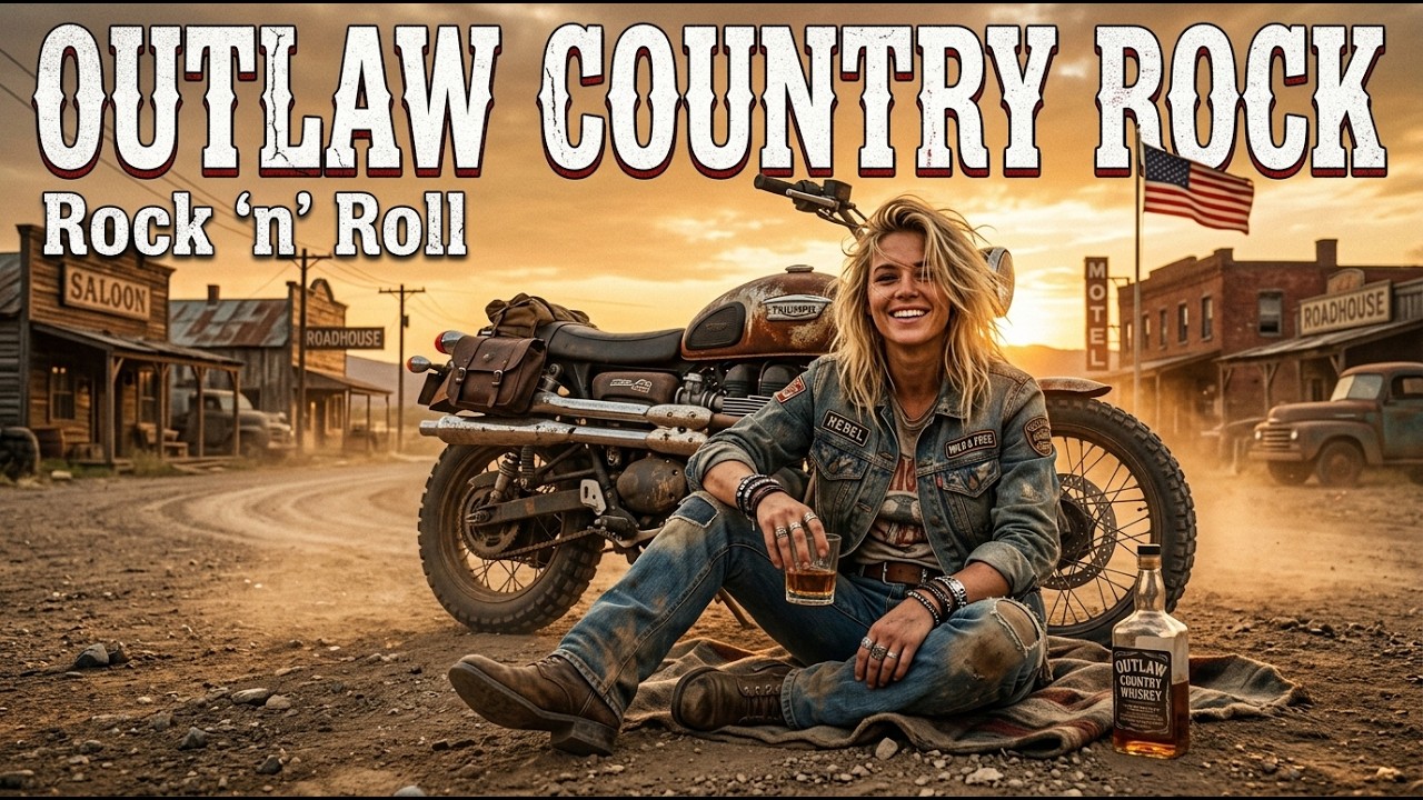 Best Outlaw Country Rock 🔥 Rusty Roads & Freedom Vibes 🎸 Country Rock ...