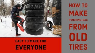 How to make a Punching-bag from tires (quick and easy)