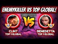 Enemykiller se enfrenta a la mejor benedetta clint top 1 global 90 winrate  mobile legends