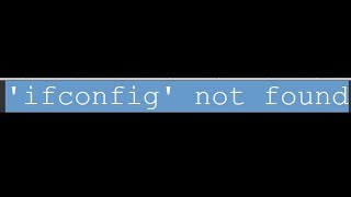 ifconfig not found