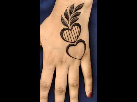 heart ️shape mehndi design for finger #shorts - YouTube