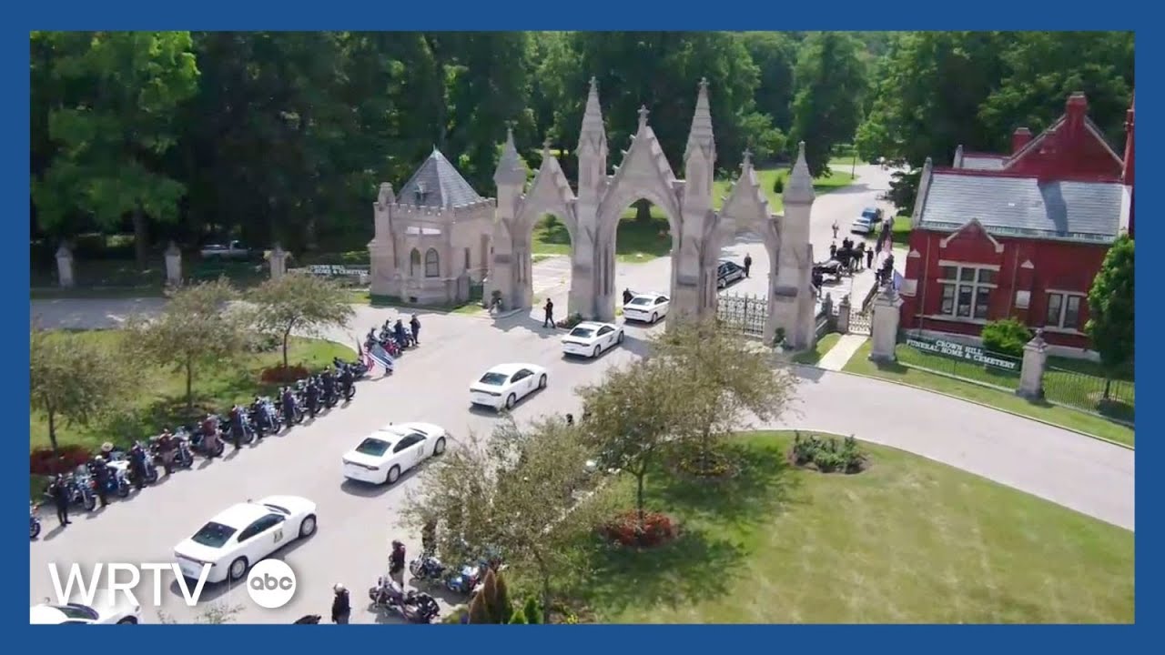 Trooper Aaron Smith is laid to rest at Crown Hill Cemetery