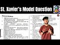 St xaviers model question solution part1 science  bridge course 