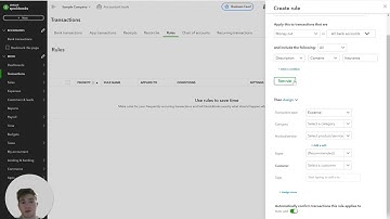 How to create a rule in Quickbooks