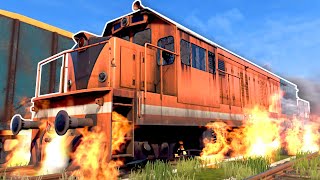 MY TRAIN CRASHED & EXPLODED! - Derail Valley Gameplay - VR Train Simulator Game screenshot 4