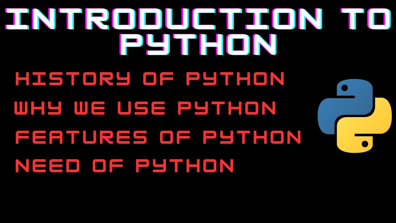 Introduction to Python Programming | What is Python? |Why Python? - YouTube