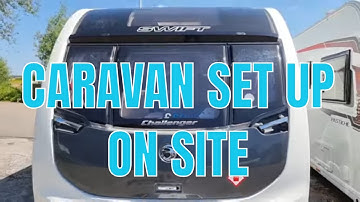 swift caravan setup on site
