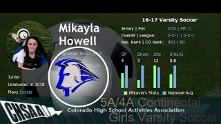 Miki Howell Chsaa 2017 Varsity Girls Soccer - Highlands Ranch Falcons V Legend Titans