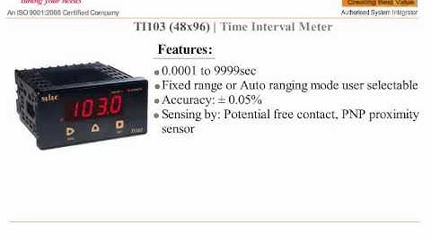SELEC TIME INTERVAL METER TI103 TIME TOTALIZER