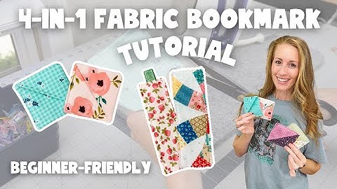 ✂️10-minute EASY sewing project: 📚fabric bookmark step by step tutorial