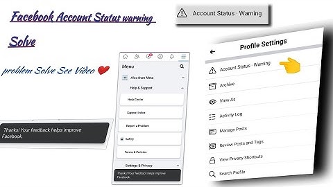 Facebook Account  Status warning problem Solved  Trick