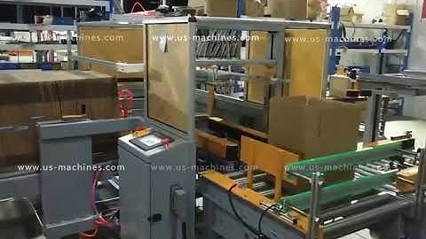 Automatic carton box forming sealing machine box erector sealer machine testing video