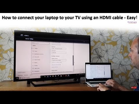 HDMI 케이블을 사용하여 노트북을 TV에 연결하는 방법-쉬움