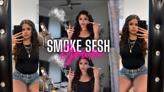 GRWM FADED SMOKE SESH GIRL TALK: POPULAR IN HIGHSCHOOL GOT A PRANK CALL + MORE!