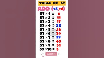 Table Of 57 | 57 Ka table #tables #tabletrick #tricks #maths #youtubeshorts #viral #upscp