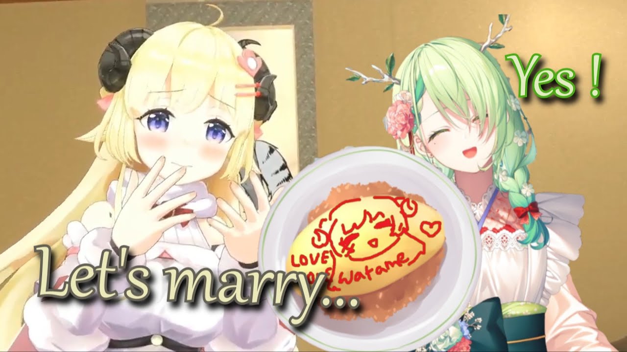 Fauna calls Watame and they immediatly get married