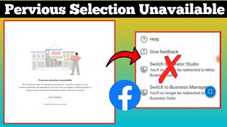 ? Previous Selection Unavailable Facebook | Previous Selection Unavailable Meta Business Suite