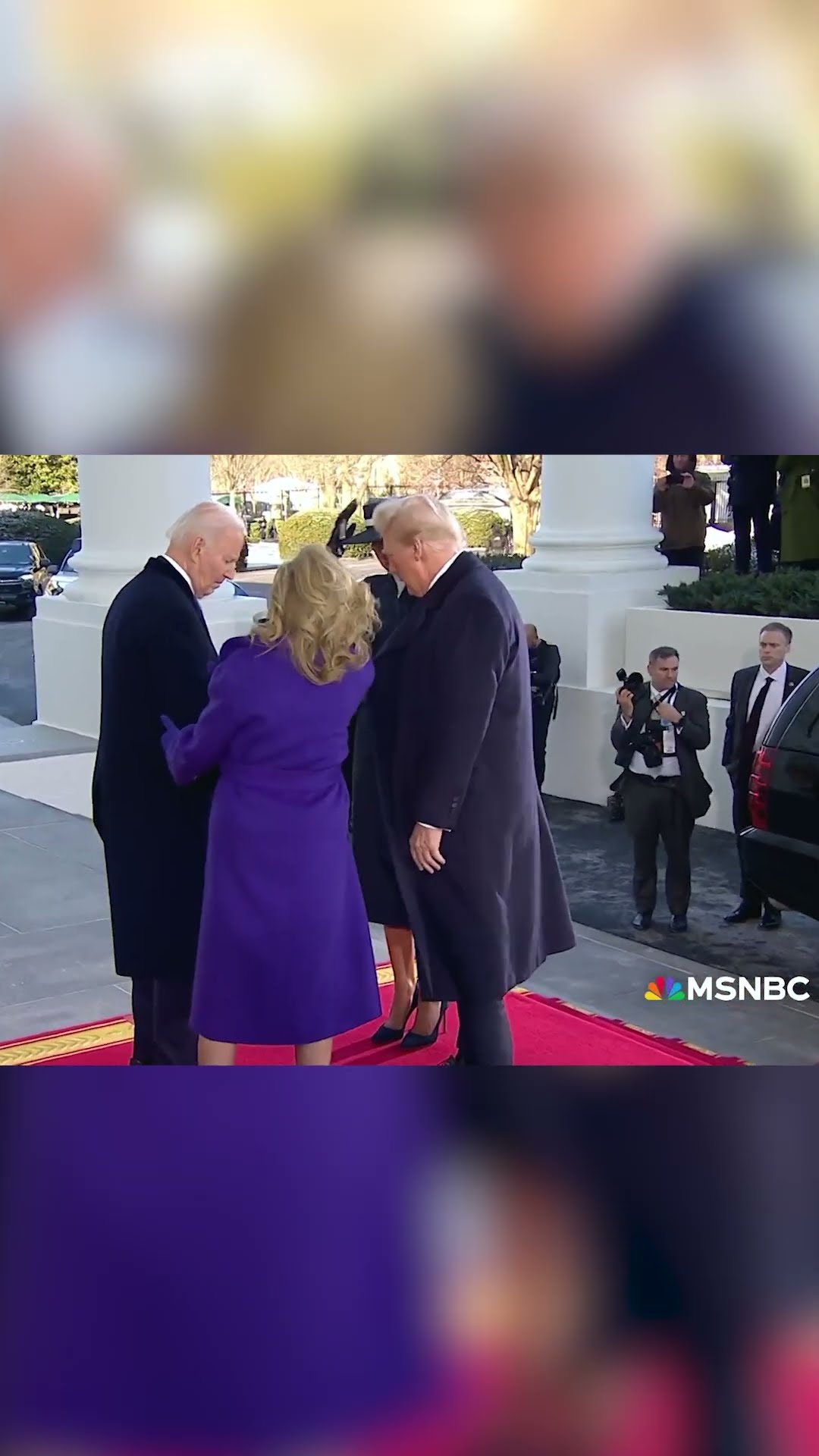 Biden greets Trump at White House
