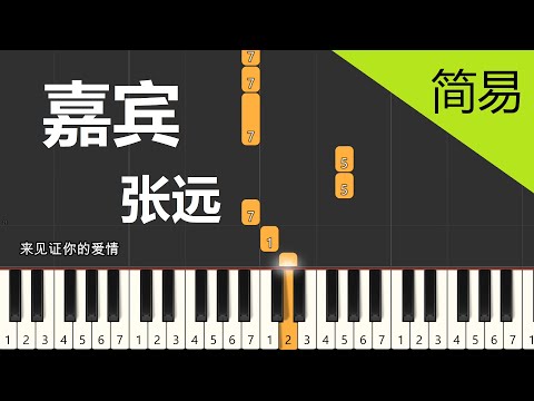 嘉宾 张远 钢琴教学 简易单手版