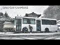 【雪日車中泊】最強寒波到来で自家用バスキャンピングカーに初雪をもたらしました