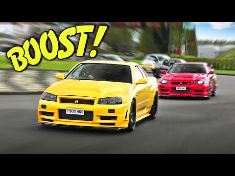 INSANE JDM Cars BOOST out of Car Show! - R34 GTRs, Supras, TURBO Civics, 1000HP Evo etc! @AdamC3046