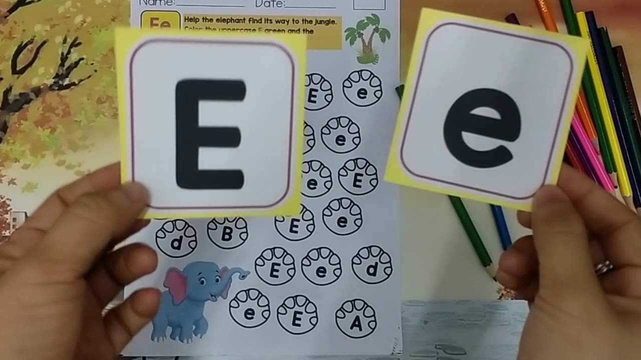 Letter Ee Worksheet - YouTube